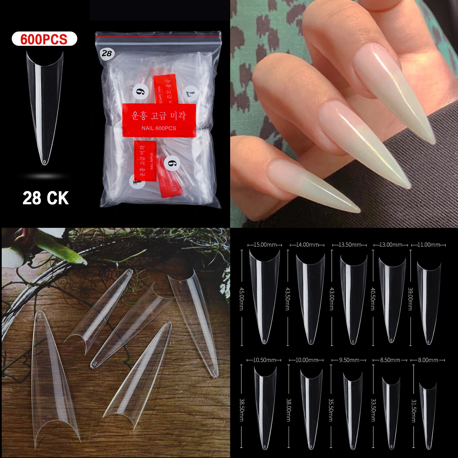 28 Clear 500pcs/bag