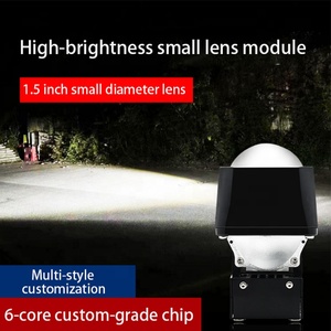 Süper parlak 40W 5000K yüksek düşük işın 1.5 inç Mini LED modülü Lens far BI LED projektör Lens motosiklet far ampuller - Product Image 5
