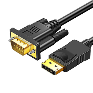 DisplayPort DP-VGAケーブルアダプターHD1080PラップトップコンピューターPCHDTVプロジェクターモニターディスプレイポート-VGAコンバーターケーブル - Product Image 1