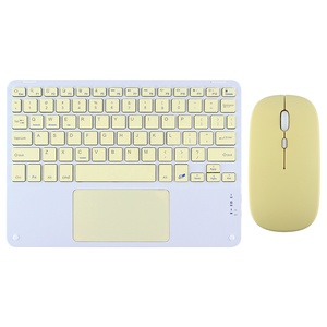 Combinación de teclado y ratón con panel táctil inalámbrico Bluetooth recargable rosa a precio barato adecuado para dispositivos iOS, Android y Windows