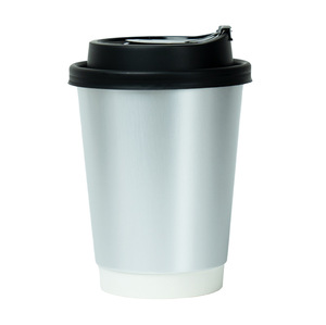<strong>8oz</strong> 12oz 16oz Disposable Double-wall Milk Tea Paper Coffee <strong>Cups</strong> with Lid - Product Image 1