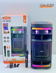 QS-6816 canale singolo di alta qualità per altoparlante Bluetooth per feste e palco all'aperto con illuminazione a LED RGB e suono dei bassi - Product Image 5