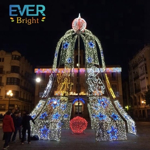 Nuevo modelo 100W PVC Decoración exterior Campana de Navidad Patrón LED Cadena Motivo Luz - Product Image 2