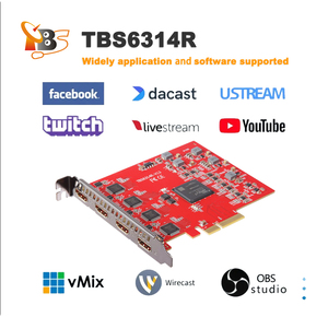 TBS6314R 4 HDMI输入视频采集卡PCIe接口1080p60 Vmix Obs vMix xSplit直播游戏录制在线类 - Product Image 4
