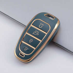 อุปกรณ์เสริมในรถยนต์ที่ใส่กุญแจสำหรับฮุนได4ปุ่ม Tucson Verna I20 TPU ฝาครอบกุญแจรถ - Product Image 6