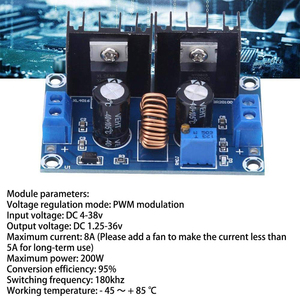 XL4016 dc-dc Buck Converter 4v-36v 8A 200W PWM modulo di tensione buck regolabile con protezione da cortocircuito - Product Image 2