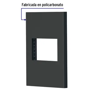 12 adet kutu, 1 pencere plakası, 1.5 modül, İspanyol hattı, siyah renk - Product Image 2