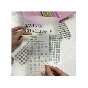 New Custom Design Durable 5 to 50 Dollar Savings Challenge Tracker Reusable Sinking Fund Budget Sheet A6 Cash Envelopes Insert - Product Image 1