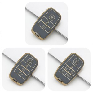 Taijs fabrika yeni stil kauçuk araba anahtarı kapağı altın kenar TPU otomatik anahtarı durum için KIA anahtar K2 K3 K3S k5 - Product Image 6