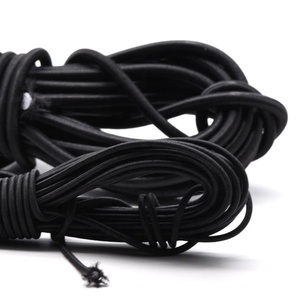 Cordón elástico fuerte negro de 2,5mm, hilos de abalorios, cuerda elástica, cuerdas para manualidades - Product Image 4