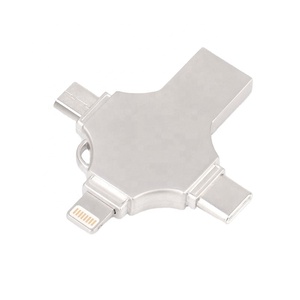 4 in 1 USB แฟลชเมมโมรี่ U Disk 32GB OTG USB แฟลชไดรฟ์สำหรับอินเตอร์เฟซ usb/ Micro/Type-C - Product Image 1