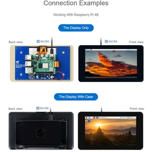 Raspberry Pi 5 Touchscreen 7 Zoll Display-Bildschirm DSI 800X480 Raspberry Pi 4B Display-Modul kapazitiver IPS-Bildschirm