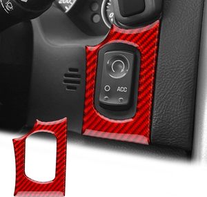 Accesorio embellecedor Interior de fibra de carbono para Chevrolet Corvette C6, cubierta de botón de arranque de motor para Control de potencia de coche