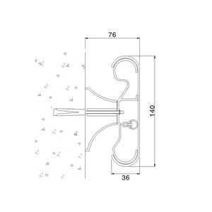 YJL High Quality Wall Bumper Guard <strong>PVC</strong>&amp;Aluminium Alloy Hospital Handrail for Corridor and Stairs - Product Image 2