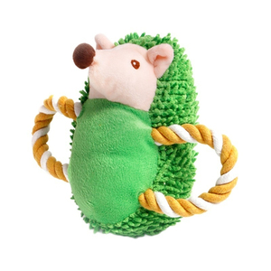 快乐宠物毛绒玩具刺猬棉绳玩具拖把毛绒宠物玩具狗 - Product Image 1