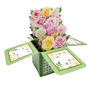 批发Instagram粉色3D立体花卉贺卡创意数码印花花束海报 - Product Image 2