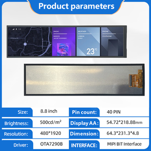 High Quality 8.8 Inch TFT Vehicle <strong>LCD</strong> Module Long Panel <strong>with</strong> 480X1920 Resolution MIPI Interface <strong>LCD</strong> <strong>Display</strong> Panels - Product Image 2