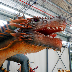 Ngoài trời công viên chủ đề sở thú hấp dẫn cơ khí khổng lồ hoạt hình rồng thở ra sương mù từ miệng - Product Image 3