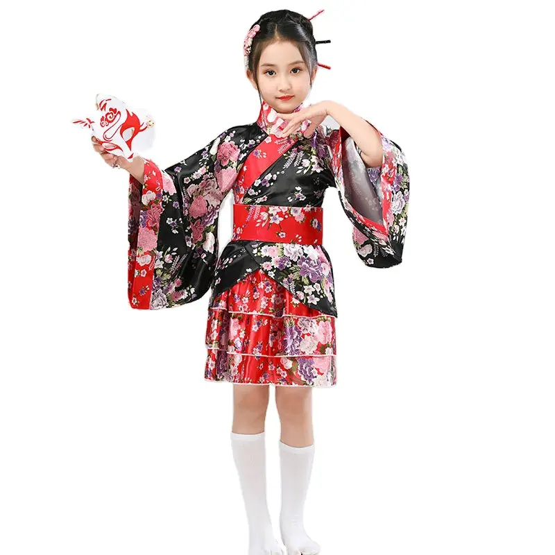 Costume Cosplay Anime per ragazze vestito Kimono Lolita giapponese per bambini