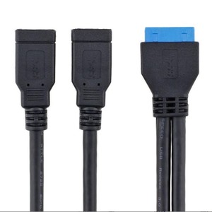 Cable de datos usb 3,0 a 2AF hembra, placa principal de 20 pines a doble usb 3,0, cable de extensión de 0,2 m