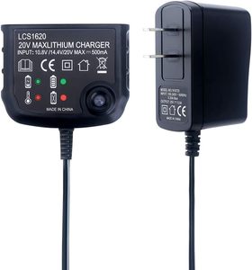 ที่ชาร์จแบตเตอรี่ LCS1620สำหรับแบตเตอร์รี่สำรองสีดำ & Decker 20V แบตเตอรี่ลิเธียม NiMH และ NiCd LBXR20แบตเตอรี่ LBXR2520 LBXR2020 - Product Image 1