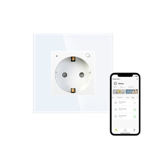 Toma de corriente inteligente Enchufe Wifi Tuya Toma de vidrio multifunción - Product Image 5