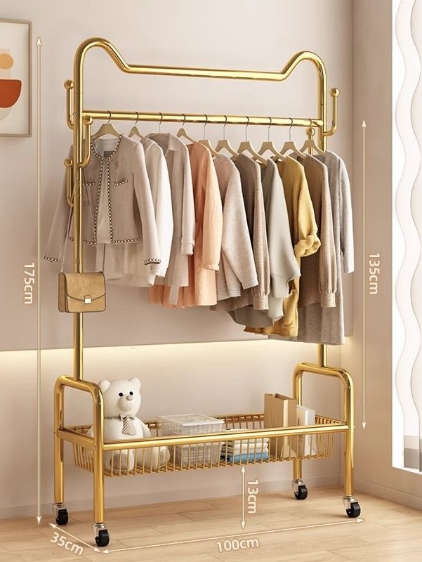 100 cm doré + panier de rangement
