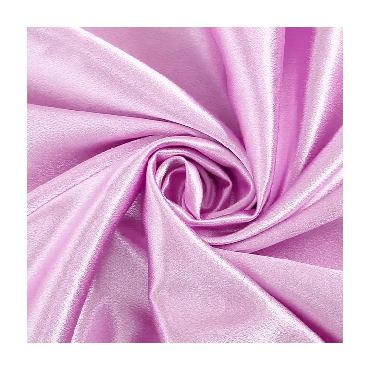 Tissu de satin de crêpe de soie de haute qualité sans satin de polyester extensible 150gsm pour la robe