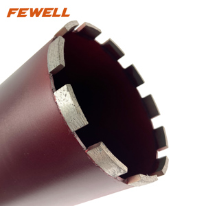 Lazer kaynaklı çap 132*10*450mm uzunluk iplik 1-1/4wet elmas çekirdek matkap ucu ıslak kesme için güçlendirilmiş beton - Product Image 5