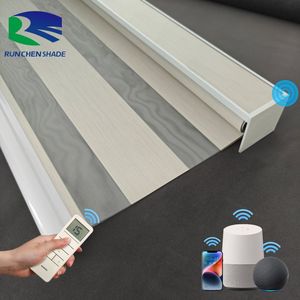 Persianas cebra, rodillo de ventanas francés moderno, instalación integrada con diseño de patrón, cadena, características eléctricas de la casa - Product Image 5