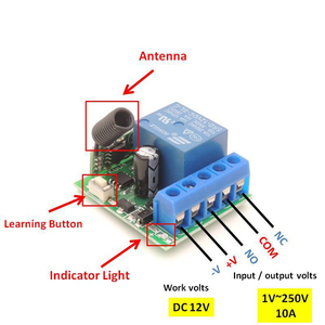 Multi-<strong>function</strong> Access <strong>Control</strong> 12V Small Size Single Learning Type with Time Delay <strong>Function</strong> 24V Wireless Remote <strong>Control</strong> Switch