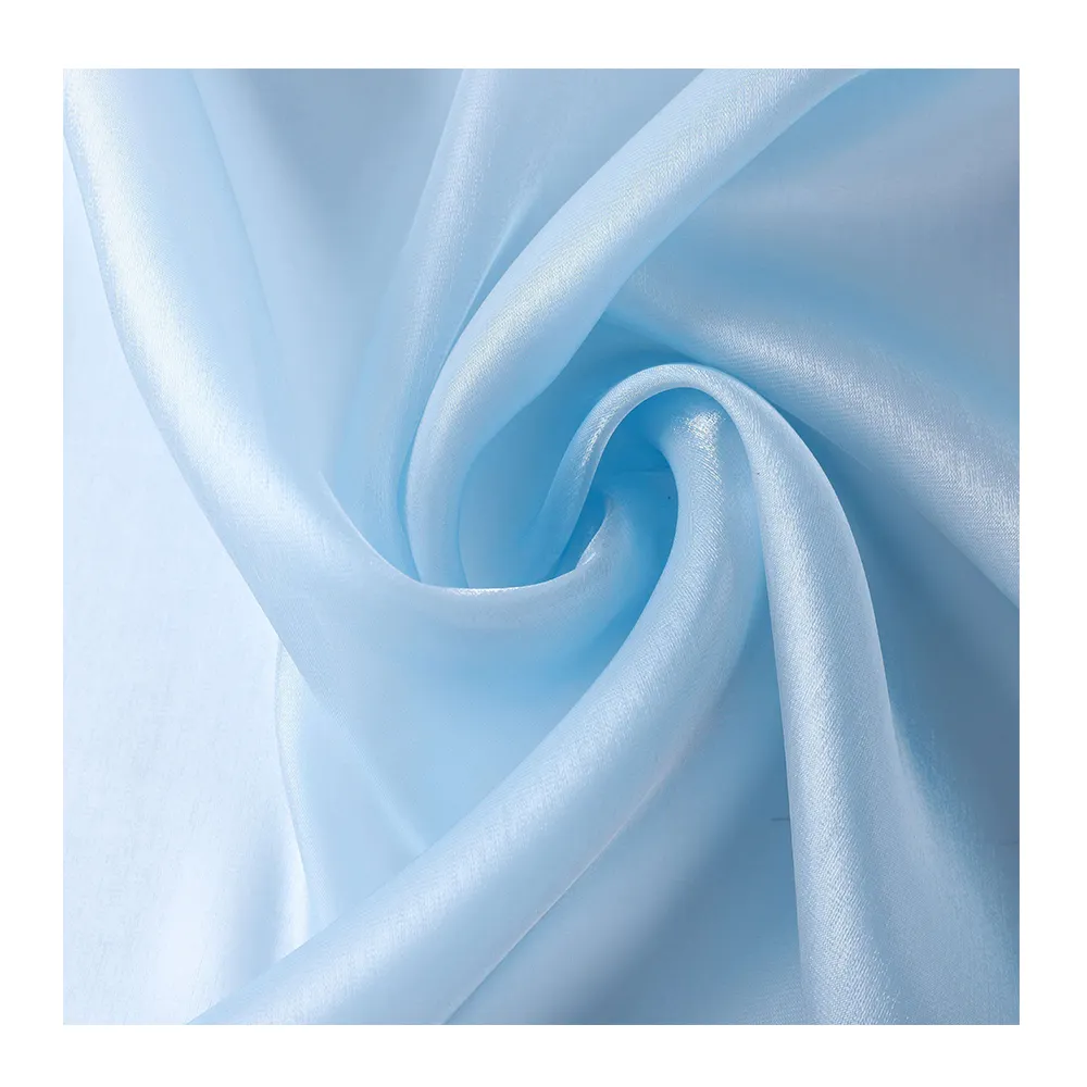 Chất lỏng Organza vải 100% polyester cation óng ánh mềm satin vải tuyn vải cho người phụ nữ Ăn mặc