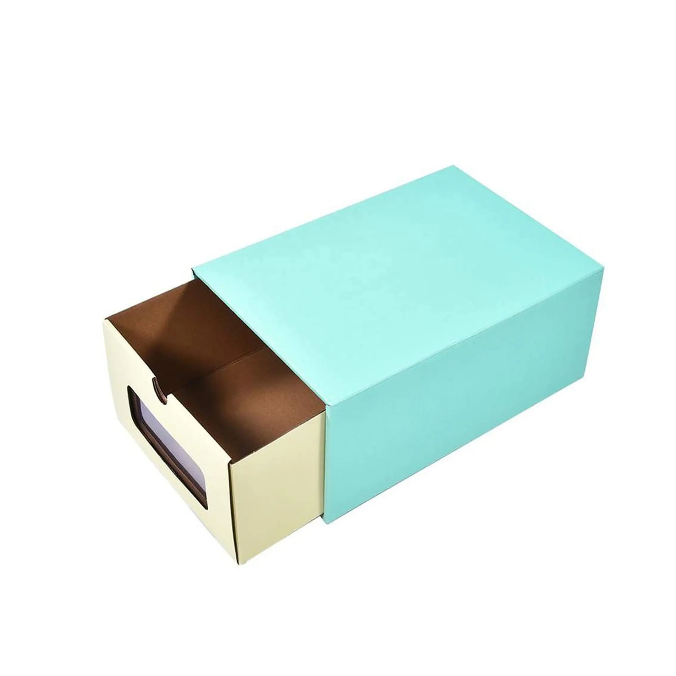 Custom folding corrugated paper drawer shoes box Recyclable men's shoes packaging boxes