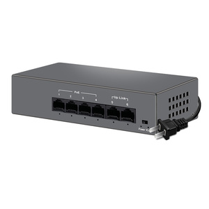 Budget 60W POE-Netzwerk-Switch 4 2 Uplink 100 Mbit/s Ethernet SNMP 4-Port EEE802.af/bei QoS-Funktion UTP-Typ 100m Übertragung - Product Image 3