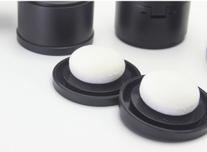 Round Black <strong>Make</strong> up Container Empty Loose <strong>Compact</strong> Powder case with Mirror - Product Image 6