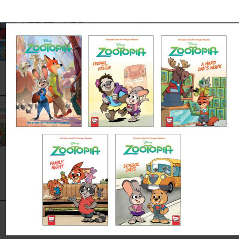 5 volumes animal-themed colored dowling paper