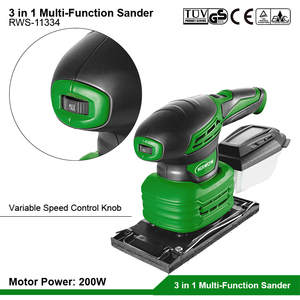 200W Portable Mini Electric Random Orbital <strong>Sander</strong> Woodworking 3 in 1 Multi-Function Wood Detail Finishing Orbit Sheet <strong>Sanders</strong> - Product Image 4
