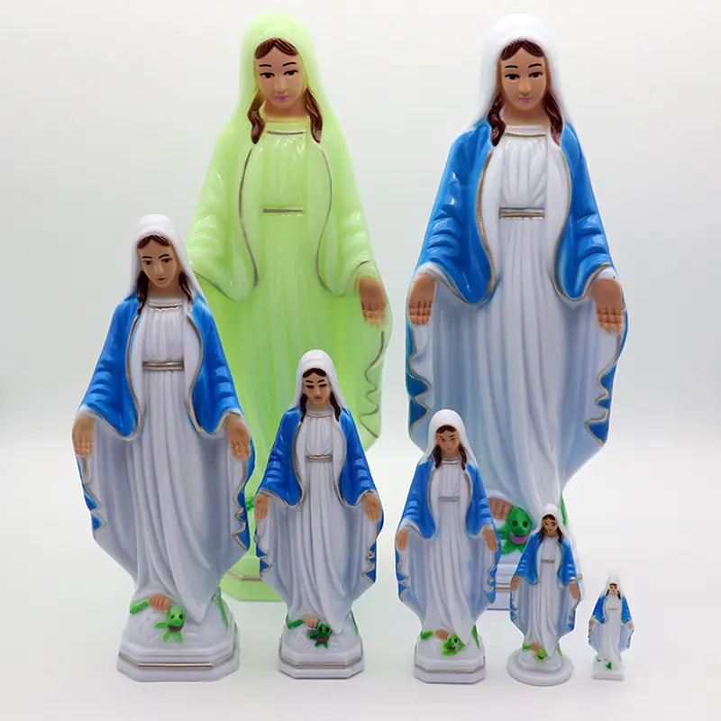 Estatua de plástico de virgen de guadalupe, estatua hecha a mano de virgen María, Jesús, Navidad, decoración del hogar, regalo de Navidad