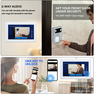 New Design Video <strong>Intercom</strong> <strong>System</strong> Waterproof <strong>Touch</strong> <strong>Button</strong> 7 Inch CAT5 CAT6 Video Doorphone <strong>Intercom</strong> <strong>System</strong> for Villa - Product Image 2