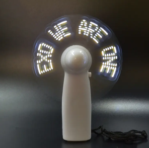 Mini pantalla LED portátil, ventilador eléctrico de mano, mensaje personalizable, programable para coche, uso en Hotel al aire libre, opción española - Product Image 6