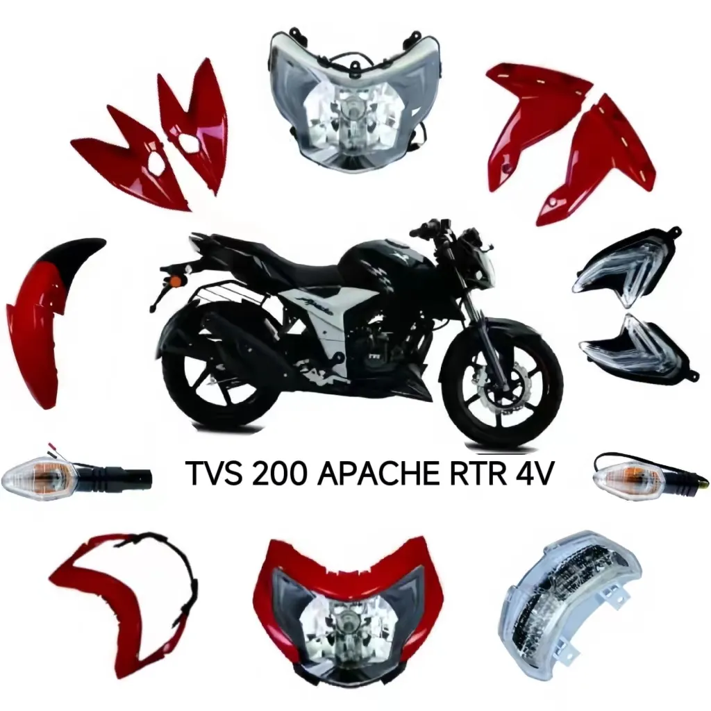 TVS 200 APACHE RTR 4V Piezas de plástico para motocicleta Accesorios para motocicleta Piezas de motor Partes del cuerpo Guardabarros y cubiertas laterales