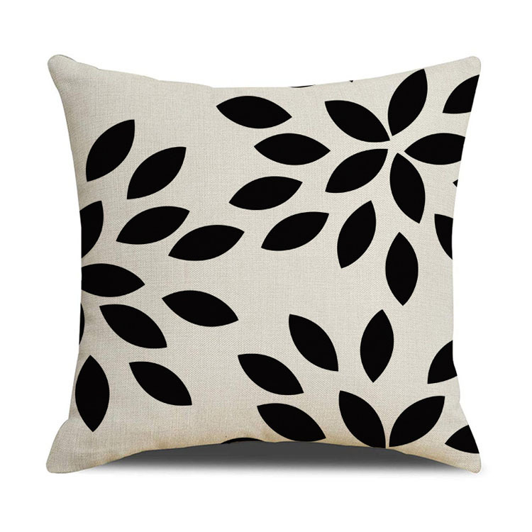 Nordic Home Decor Pillowcase Office Car Cushion Custom Digital Printing Linen Geometric Cushion Cover