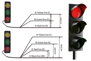 NOEL 300mm yüksek parlaklık tam top LED trafik işareti RYG ışık IP67 su geçirmez AC220V yol kullanımı için - Product Image 5
