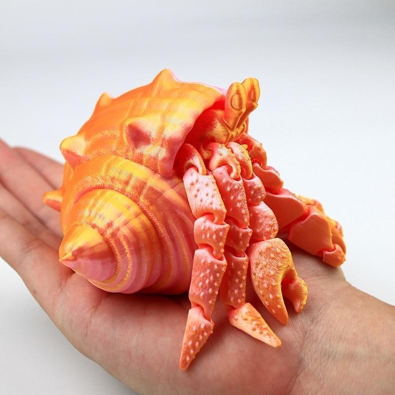 18cm red gold hermit crab