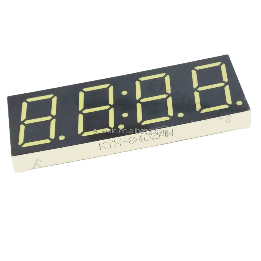 0,8 pulgadas blanco CC pantalla led de 7 segmentos con 4 dígitos 14 piernas con reloj, para venta