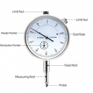 High Precision 0-10mm X 0.01mm Dial Indicator Gauge Resolution Concentricity <strong>test</strong> Mesure Instrument Tool Stable <strong>Performance</strong> - Product Image 2