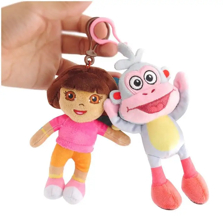 Genuino aventurero Dora peluche colgante juguete Dora colgante botas llavero bolsa colgante