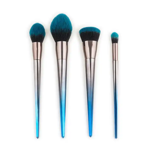 Hair Private Label Quality <strong>7</strong> <strong>Pcs</strong> Makeup Tools <strong>Brushes</strong> Kit Gradient Blue Makeup <strong>Brush</strong> Set - Product Image 4