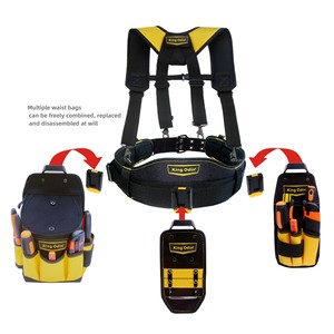 Çoklu alet kemeri bel çantaları serbestçe kombine, askı ve klipsli teknik sistem takım bel çantası ile alet kemeri - Product Image 6