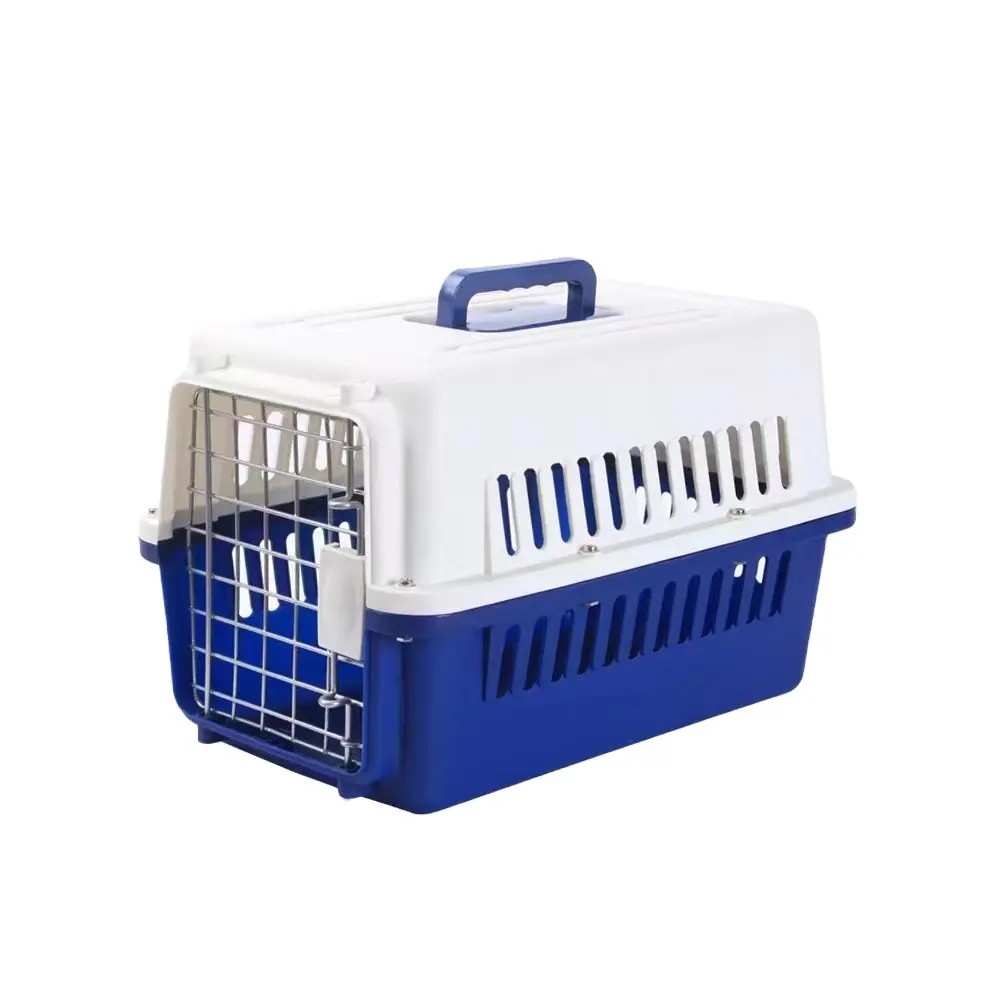 2023 Easy install Large space Air approved travel outdoor dog kennel box house with wheel plastic cat cage pet carrier for dog